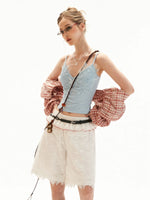 Lace Layered Wide Leg Shorts