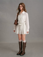 Ruffle Waist Polo Dress