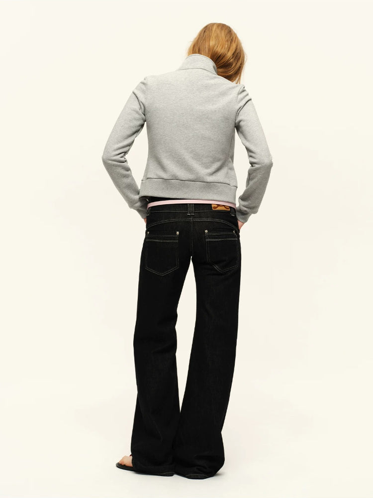 Double Zip Sweatshirt Jacket