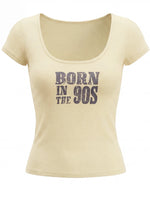 Korean Mint Graphic Slim T Shirt