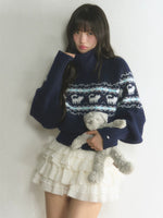 Vintage Fair Isle Cat Knit Sweater