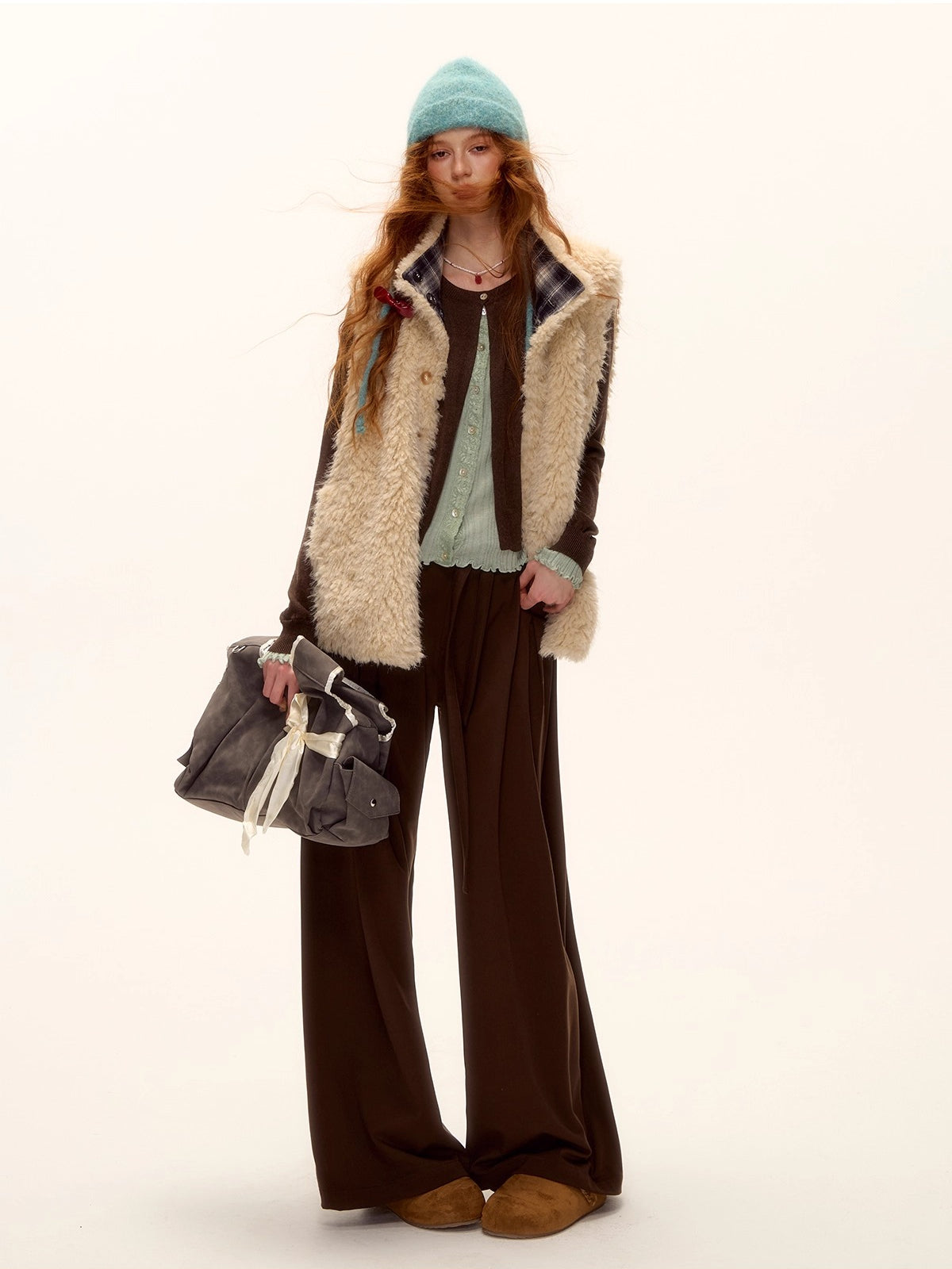 Contrast Layered Knit Cardigan