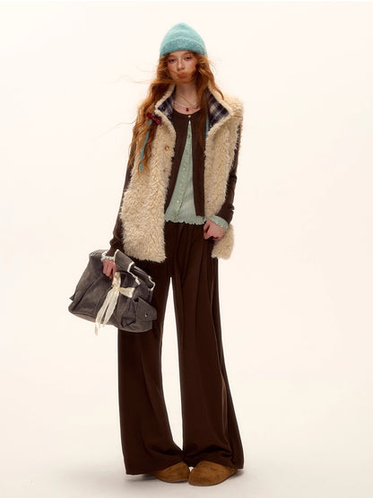 Contrast Layered Knit Cardigan