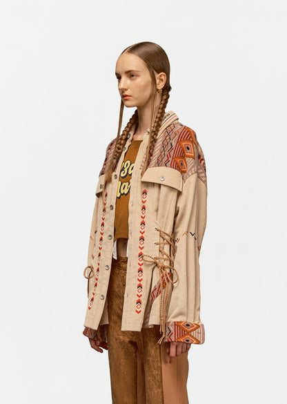 Corduroy Patchwork Shirt