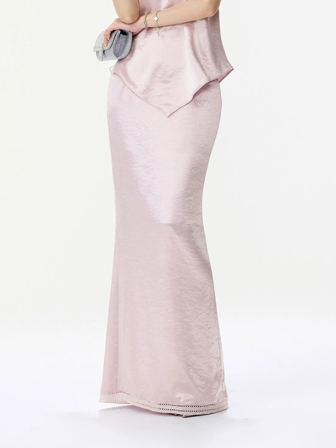 Satin Halter Top &amp; Skirt Set