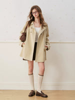 Doll Collar Double Breasted Trench Coat
