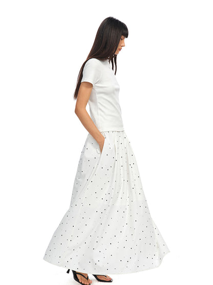 Polka-Dot Patchwork Dress