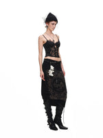 Lace Satin Corset Cami