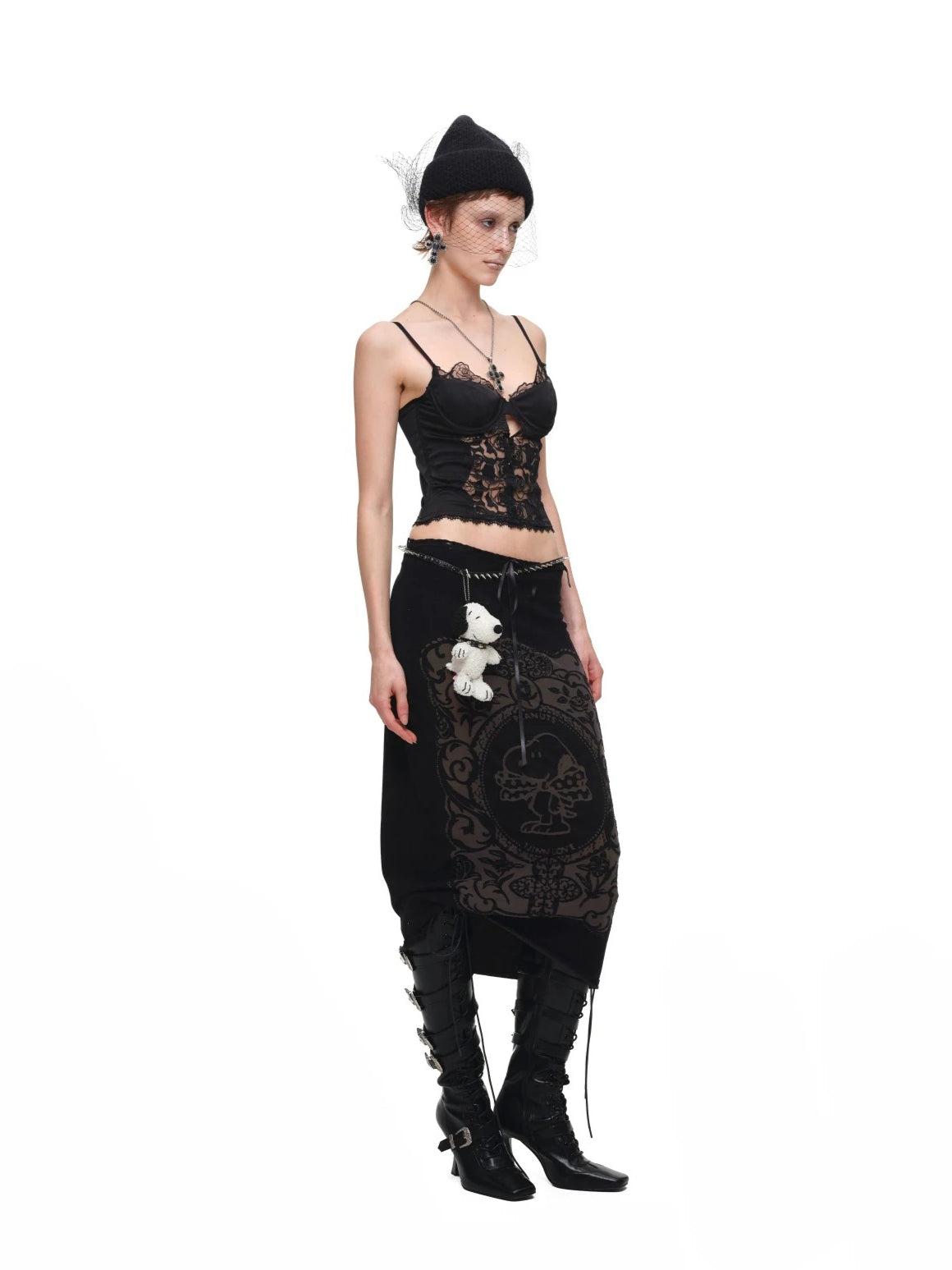 Lace Satin Corset Cami