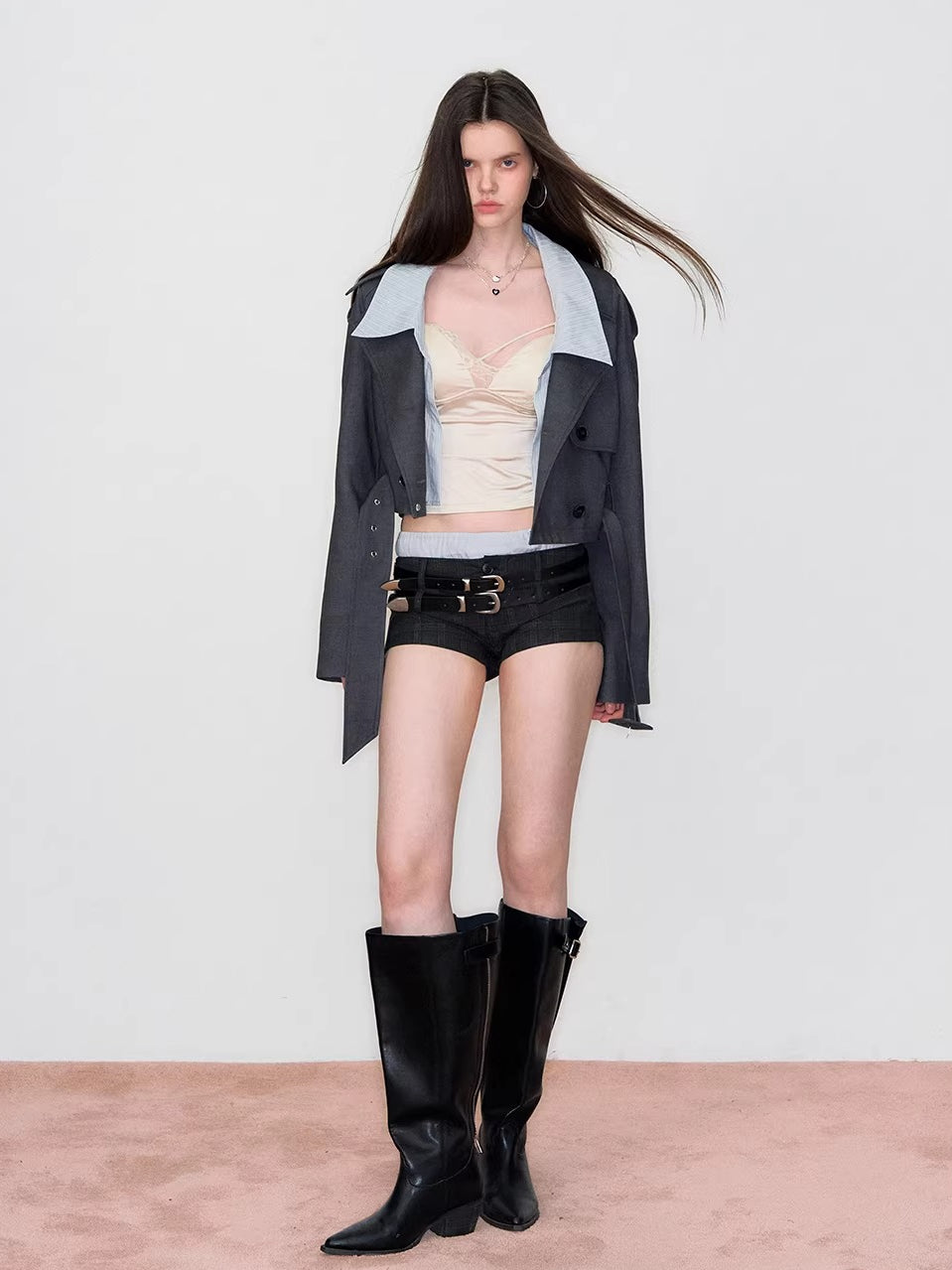 Glossy Thin Leather Belt