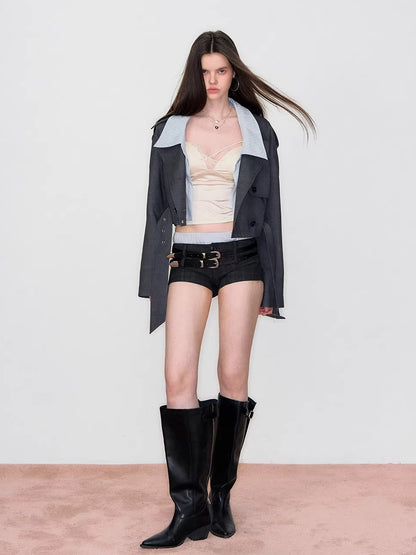 Glossy Thin Leather Belt