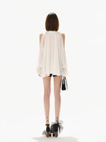 Halter Chiffon Ruffle Blouse