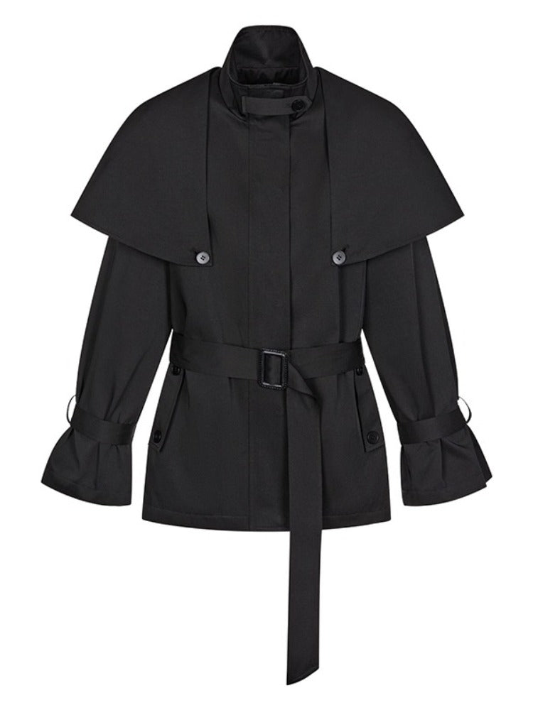Classic Detachable Cape Trench Coat