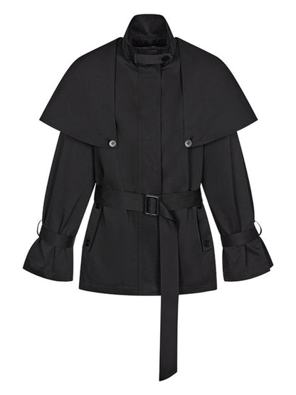 Classic Detachable Cape Trench Coat
