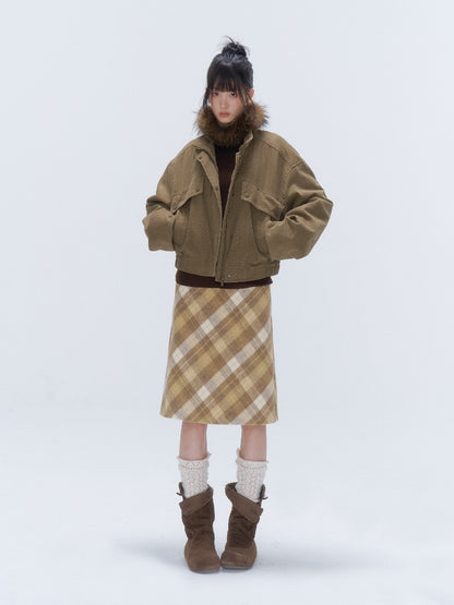 Wool-Cotton Lined Utility Jacket