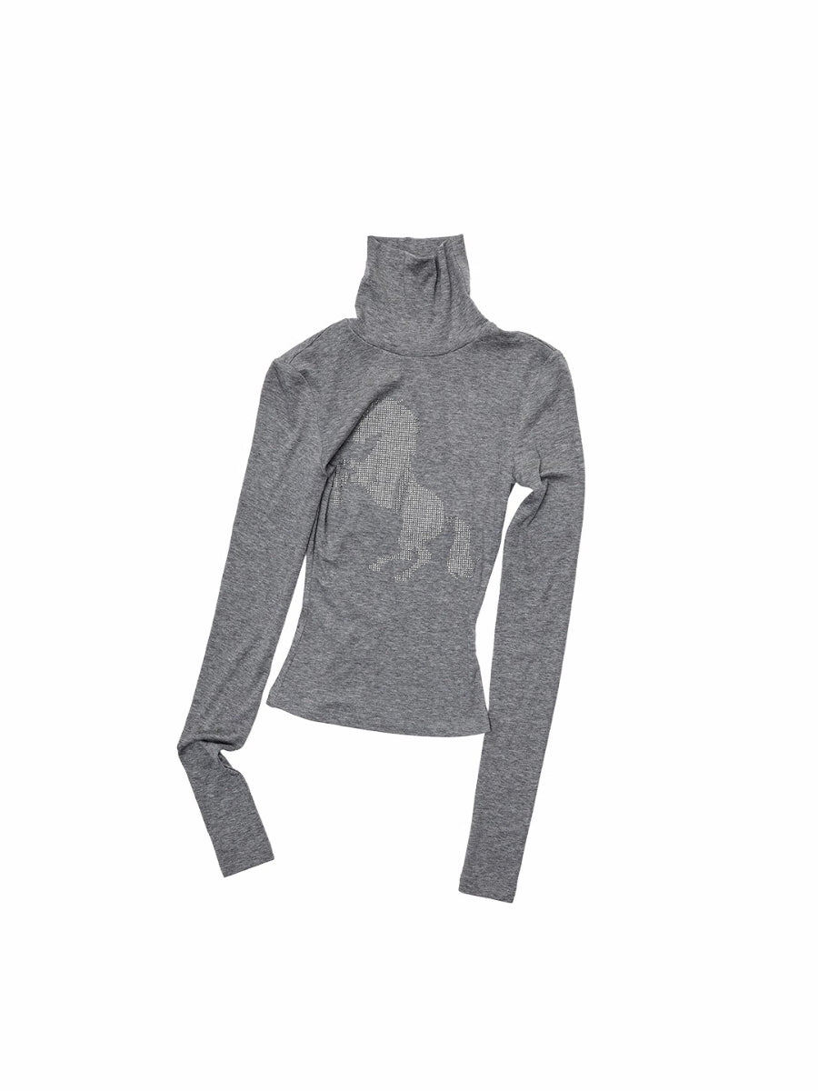 Crystal-Embellished Turtleneck