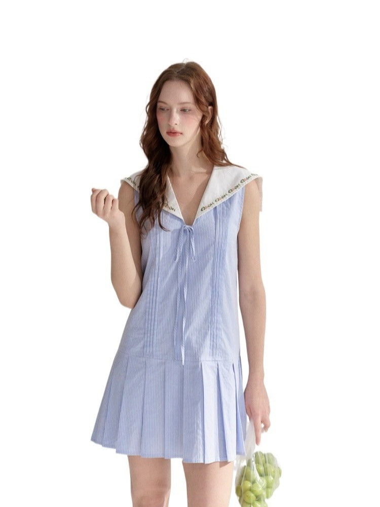 Sailor Collar Pleated Dress