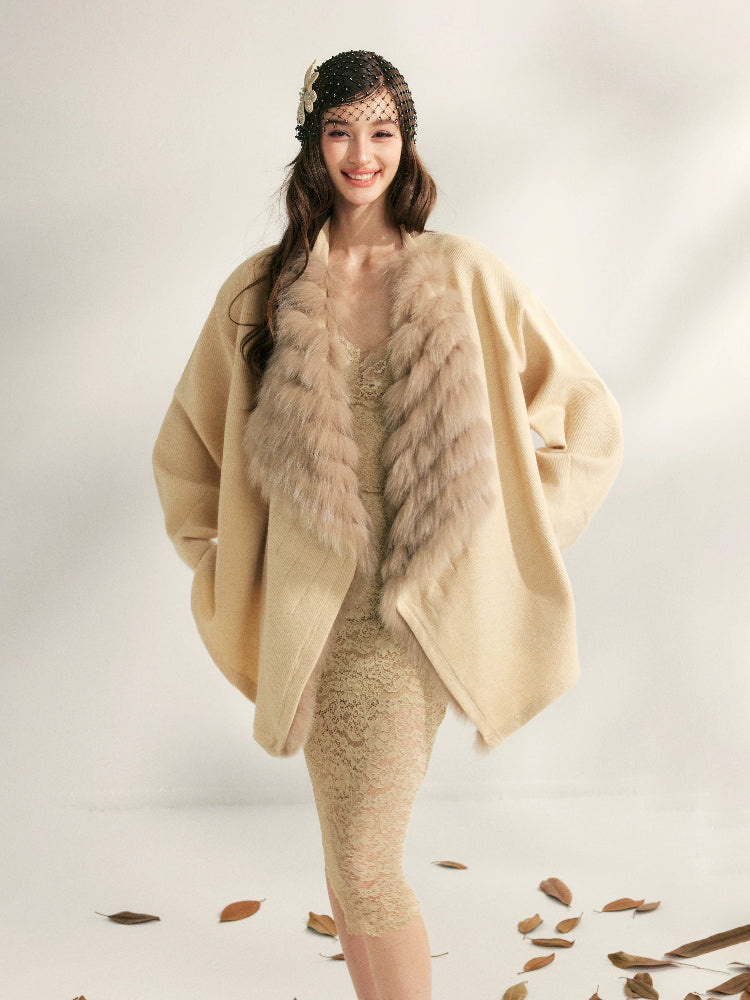 Fox Fur Collar Fur Jacket