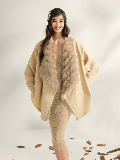 Fox Fur Collar Fur Jacket