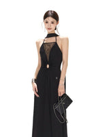 Deep V Satin Maxi Dress