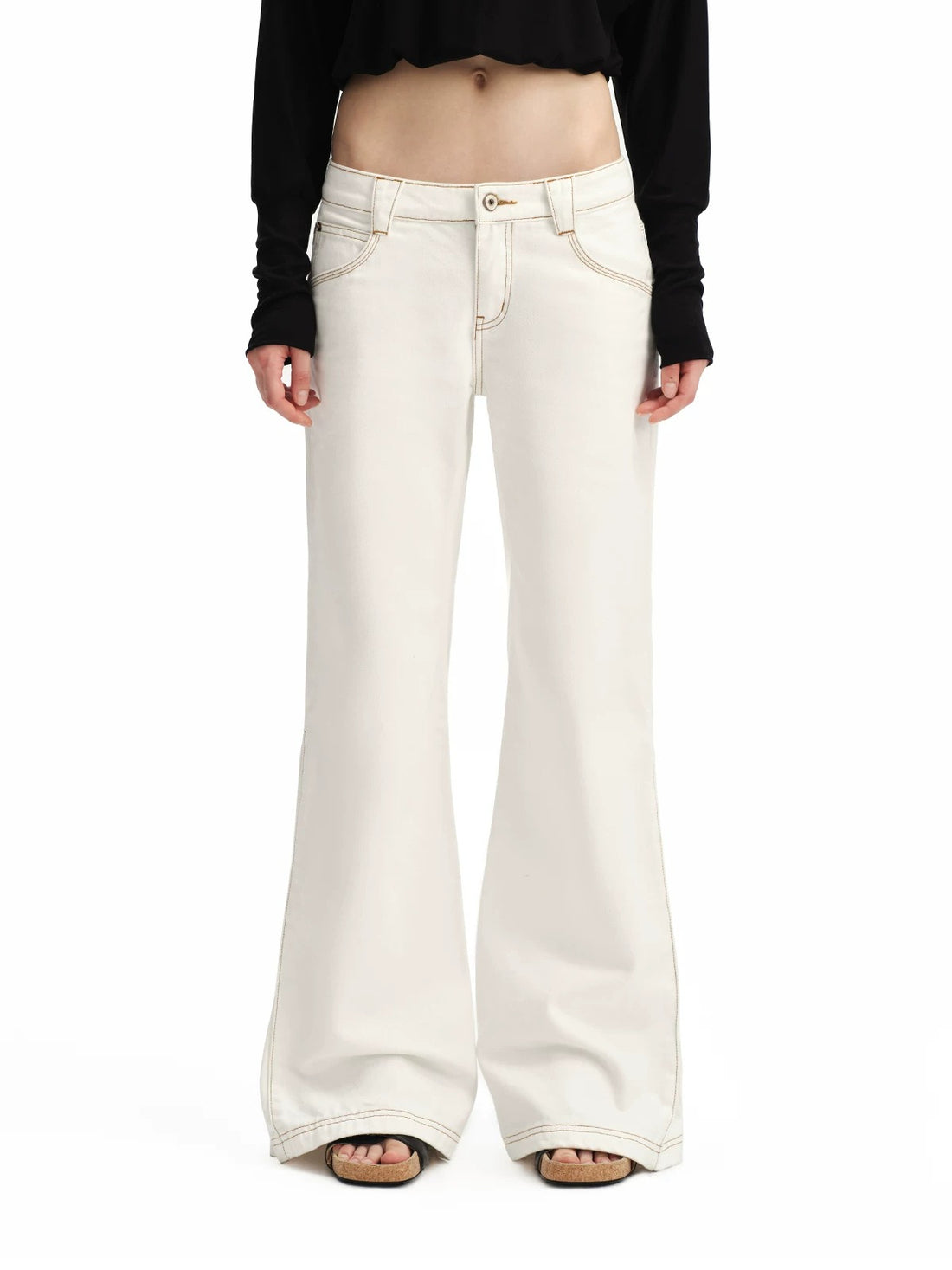Contrast Flare Jeans
