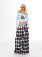 Manchester Plaid Wide Pants