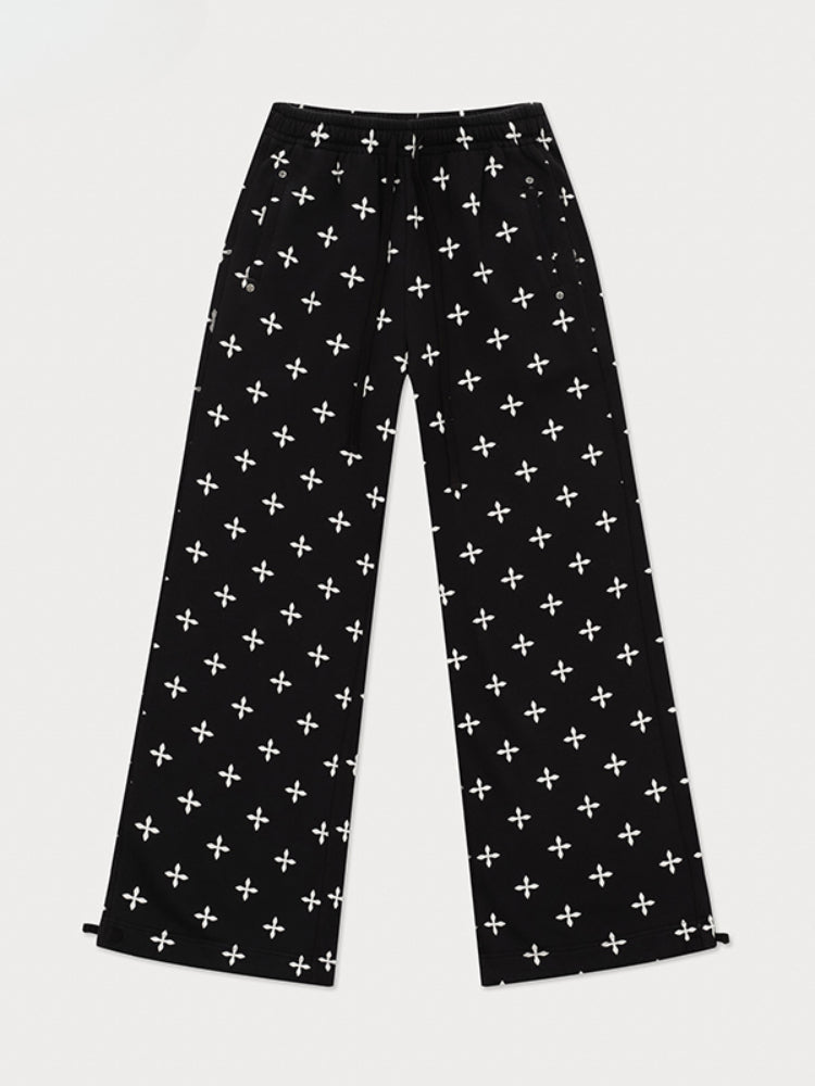 All-Over Print Tie-Dye Sports Paratrooper Pants