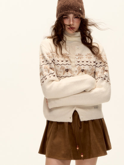 Suede Beaded Mini Skirt