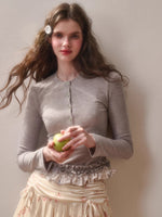 Printed Ruffle-Hem Top
