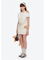 Knitted Layering Vest & Short-sleeve Two-piece T-shirt