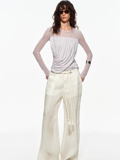 Ruched Lyocell Top