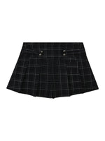 Vintage Plaid Pleated Mini Skirt