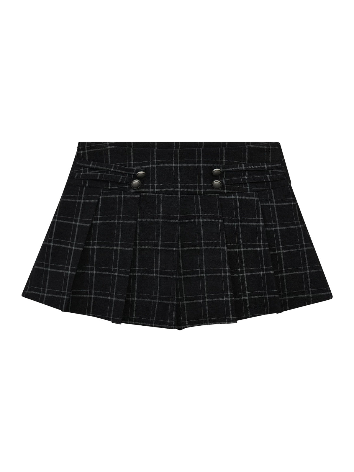 Vintage Plaid Pleated Mini Skirt
