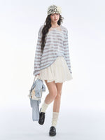 Lace Bow Stripe Top