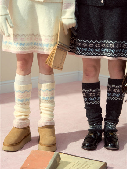 Vintage Fair Isle Leg Warmers