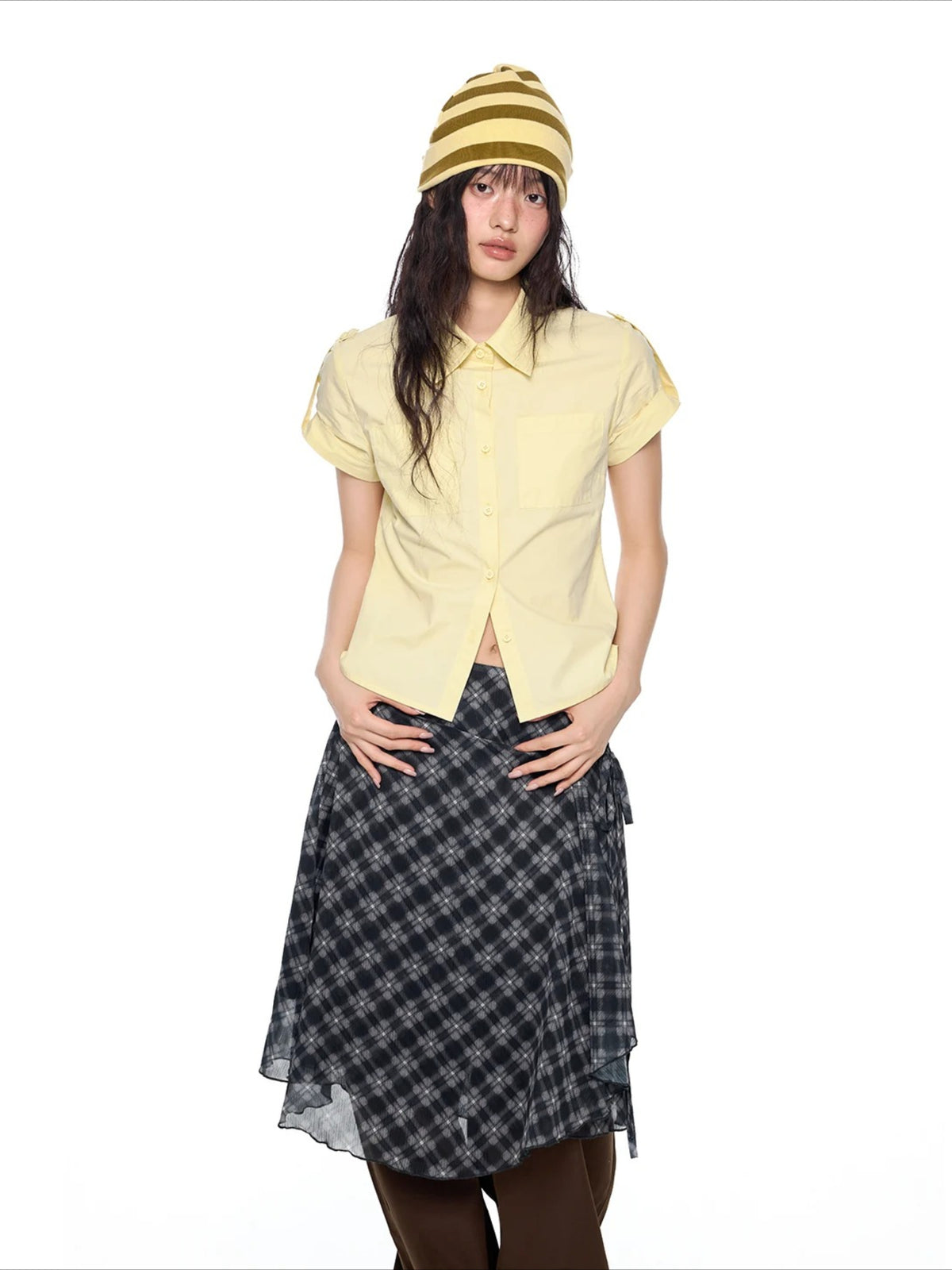 Plaid Cropped Shirt