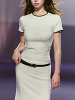 Wool Knit Skirt Set