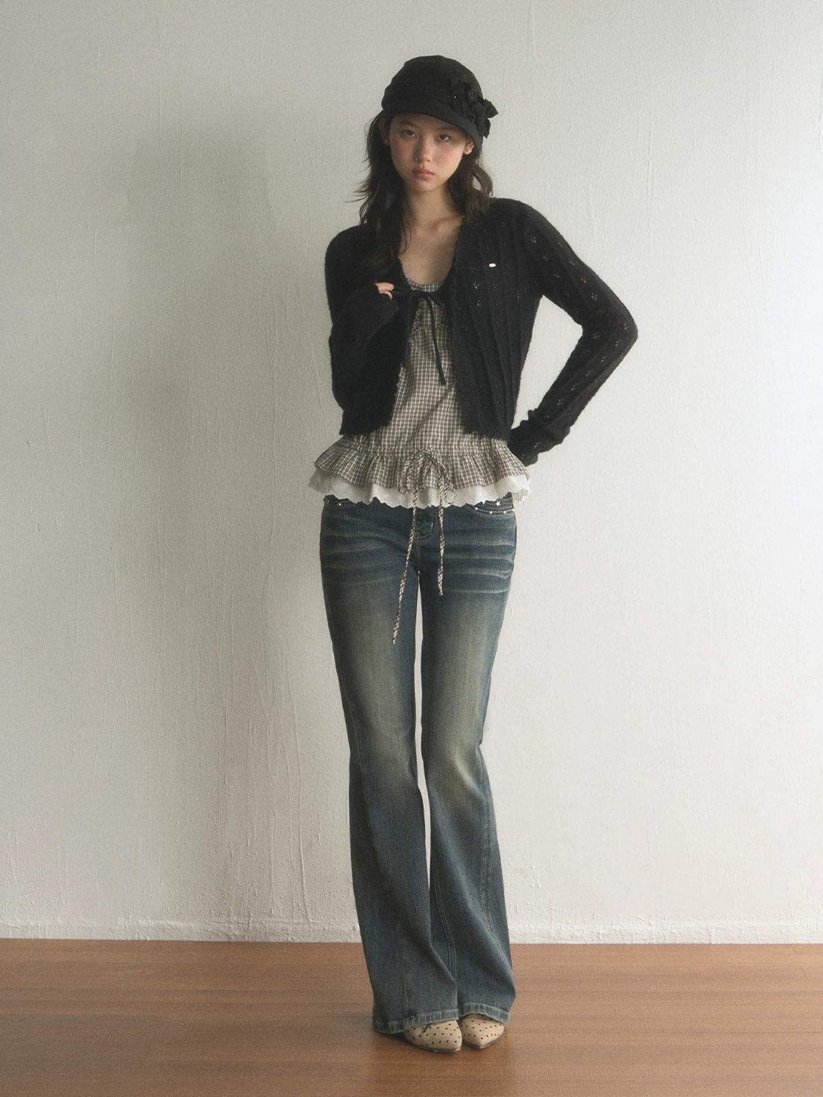 Stud Flare Jeans
