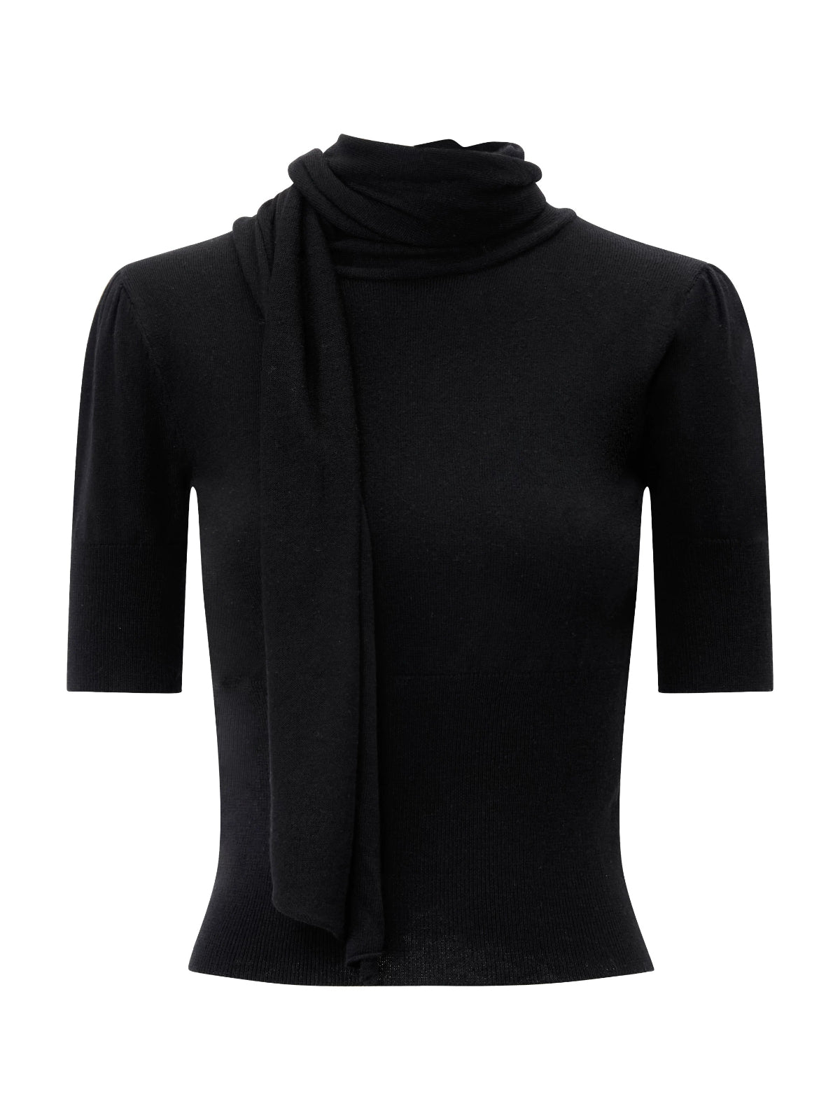 Scarf Sleeve Knit Top
