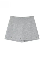 Off-Shoulder Sweatshirt Studded Skirt Set