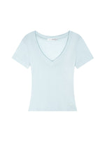 Blue V-Neck Fitted T-shirt