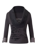 Punk Cross Rivet Knit Top