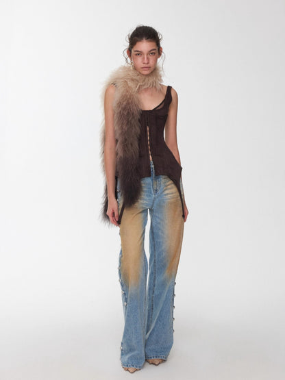 Suede Garter Corset Belt