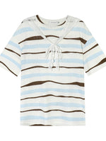 Lace Scarf Stripe T-Shirt