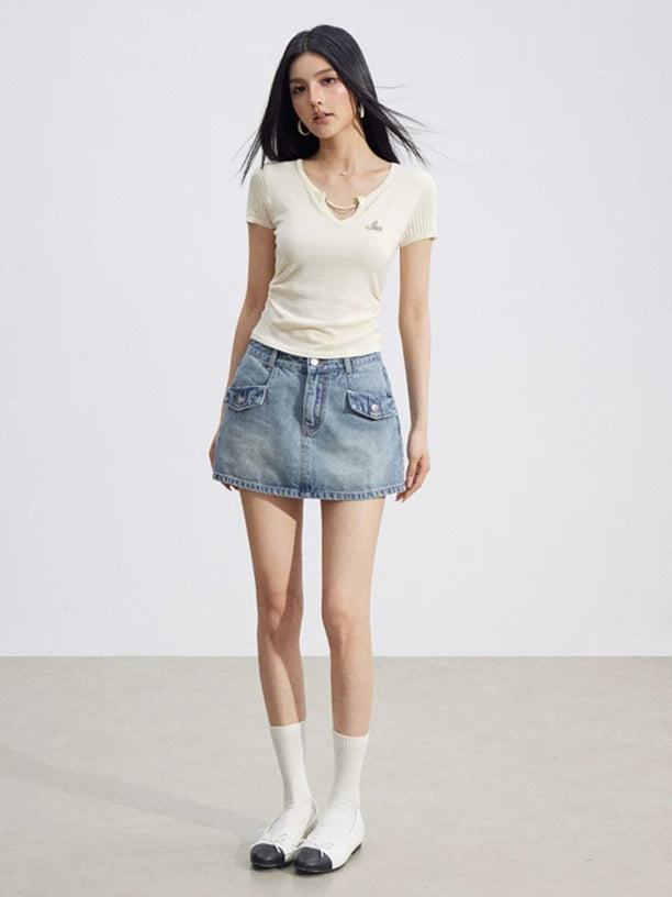 Lyocell V-Neck Tee