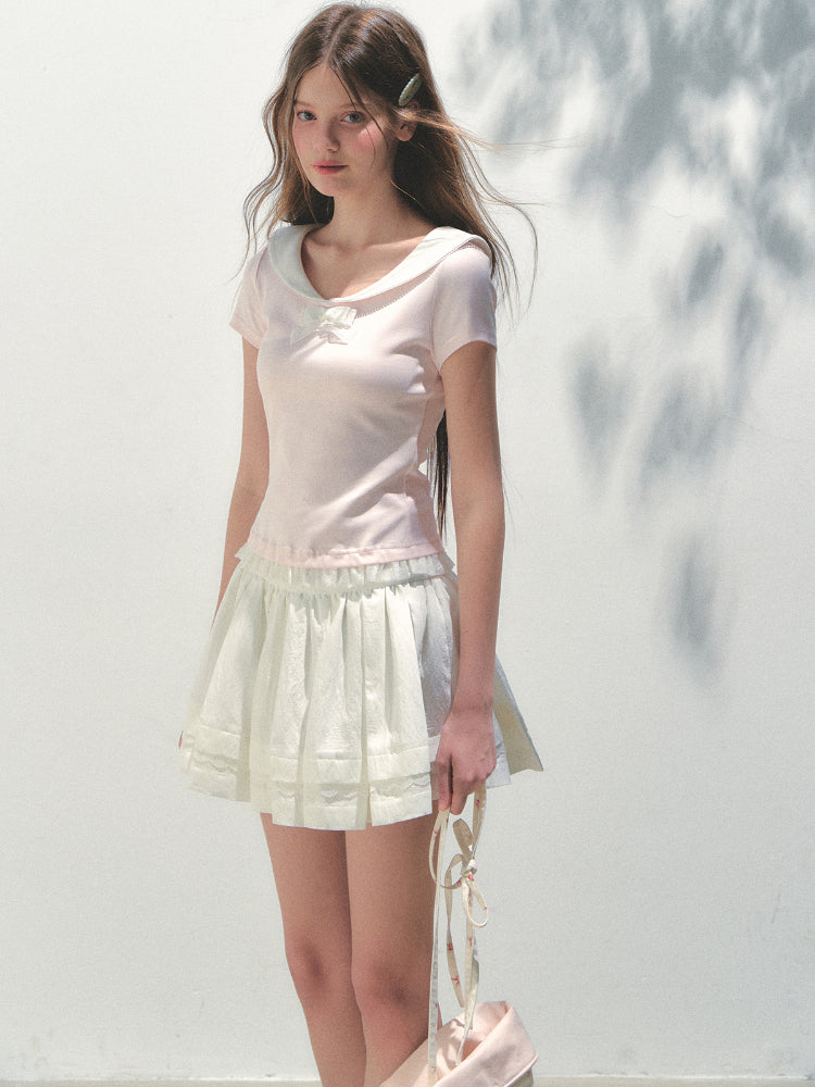 Lace Bow Retro T-shirt