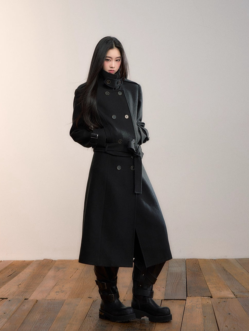 Detachable Long &amp; Short Length Thickened Wool Coat
