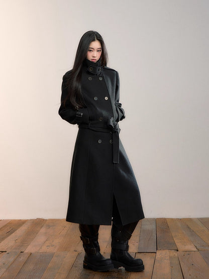 Detachable Long &amp; Short Length Thickened Wool Coat