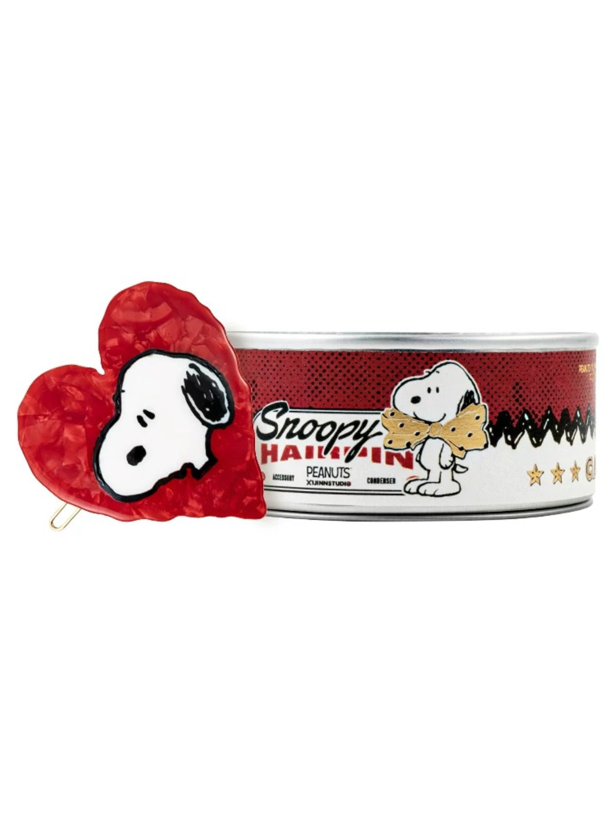 Snoopy Heart Acetate Hair Clip