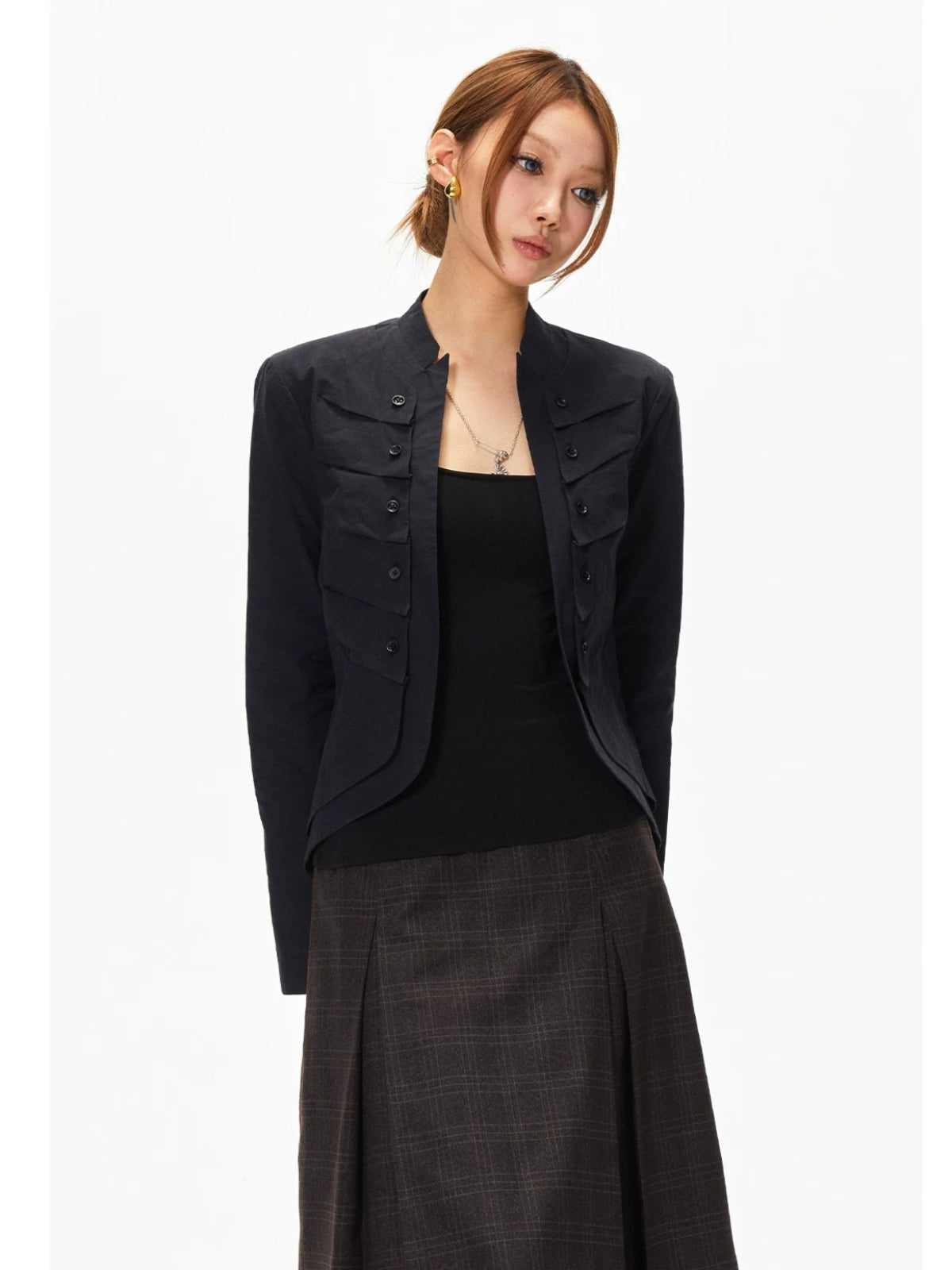 Stand Collar Utility Jacket
